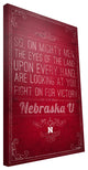 NB Cornhuskers Song Canvas Print, 16"x24"