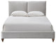 Safavieh Couture Sophianna Platform Bed, Walnut/Light Grey, Queen