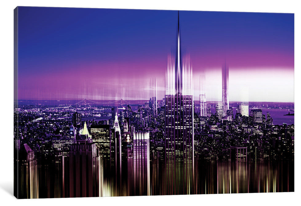 "Urban Stretch Series NYC Purple Night" by Philippe Hugonnard, 40x26x1.5