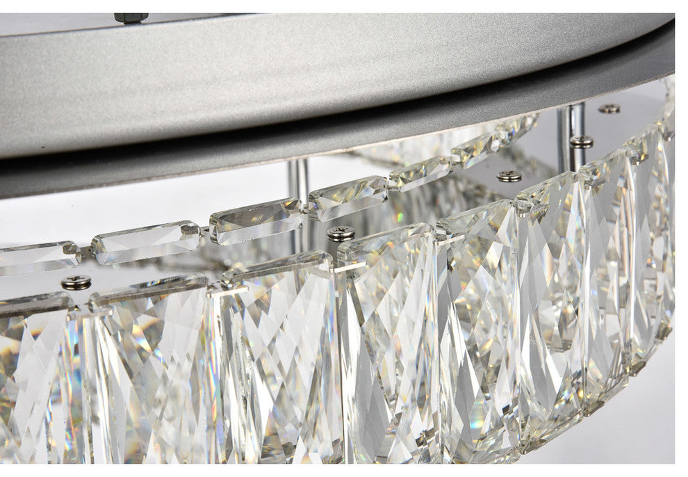 Monroe LED Light Chrome Flush Mount