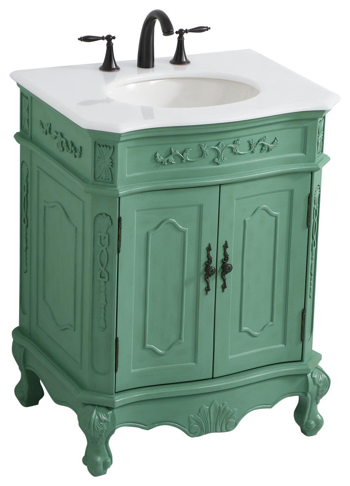 Bathroom Vanity, Vintage Mint, 27", Single Sink
