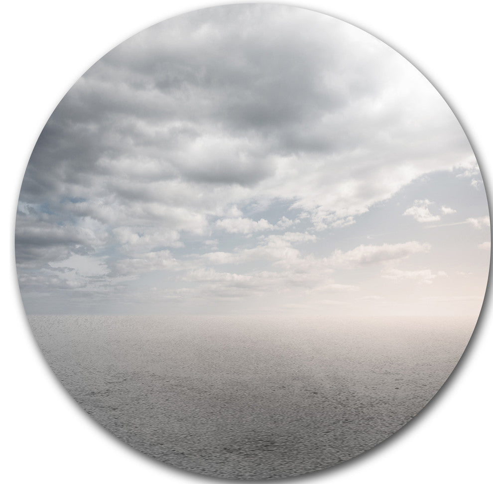 Desert Land And Sky, Landscape Art Disc Metal Artwork, 11"