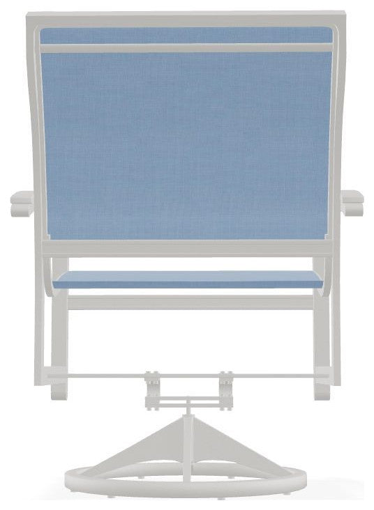 Bazza Sling Outdoor Swivel Rocker, Sky/Snow