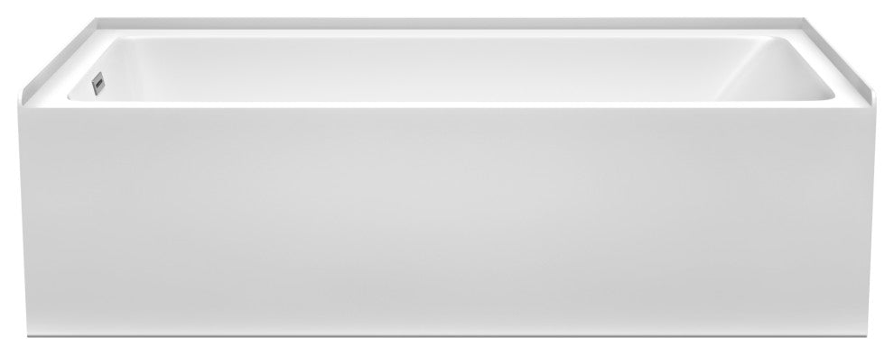 Grayley 60x32x18" Alcove Bathtub With Left-Hand Drain andTrim, Polished Chrome