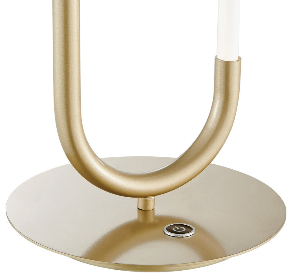 Led Single Clip Dimmable Integrated LED Table Lamp, Sandy Gold
