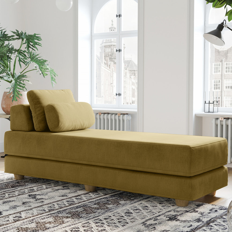 Jaxx Balshan Chaise Lounge Daybed, Camel