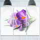 "Bunch of Blooming Crocus Flowers" Metal Wall Art, 3 Panels, 36"x28"