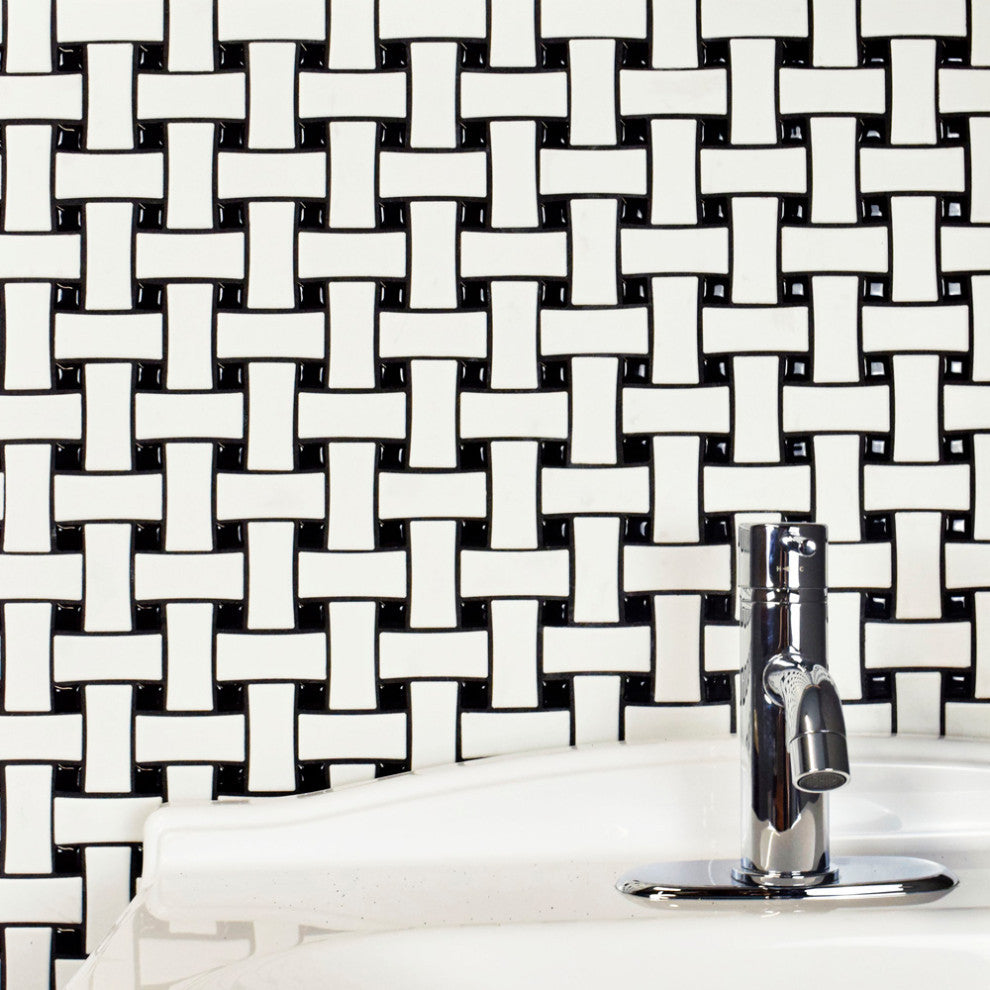Metro Dog Bone Basketweave Porcelain Floor and Wall Tile (7.1 sqft./case)