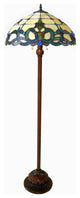 DOUTZEN, Tiffany-style 2 Light Victorian Floor Lamp, 18" Shade