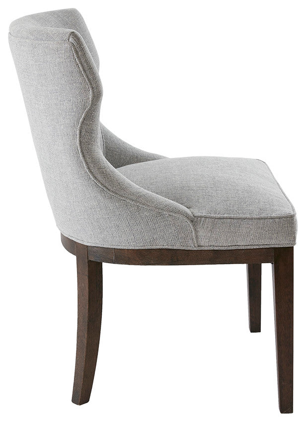 Madison Park Signature Hutton Transitional Side Dining Chair, Grey, Set of 2