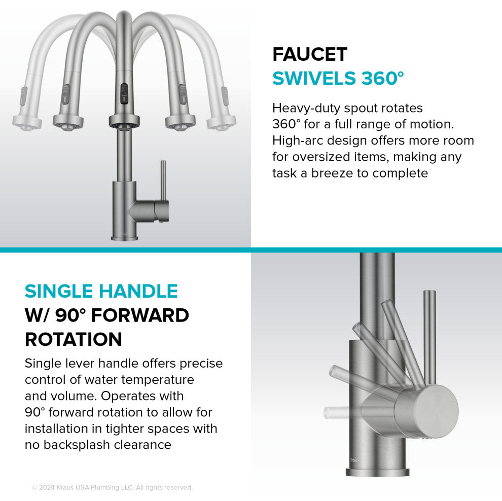 Bolden 2-Function Pull-Down 1-Handle Kitchen Faucet, Matte Black