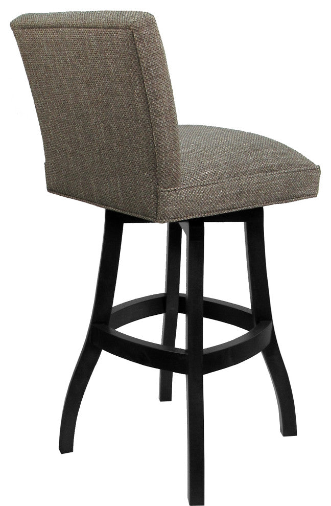 Swivel Wood Counter, Bar or Extra Tall Stool - Sommerville on S-Base, Plumley Cocoa - Black, 30"