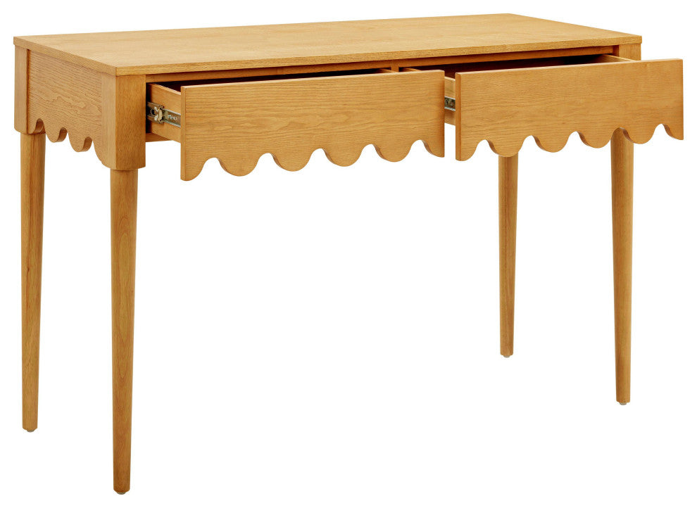 Oodle Natural Ash 2-Drawer Desk Natural