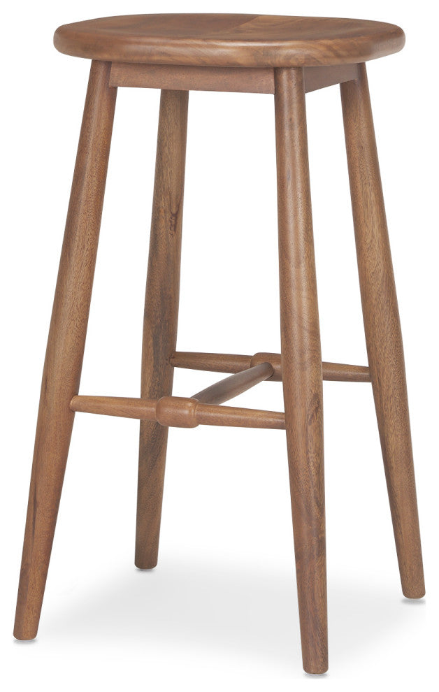Ernest Medium Brown Wood Bar Stool