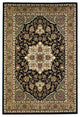 Cambridge 7327 Black, Beige Kashan Medallion, 5'3"x7'7"