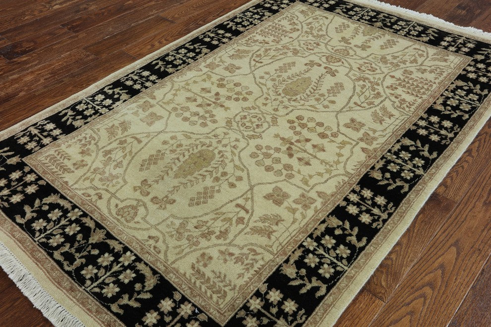 4'x6' Oriental Handmade Wool Peshawar Area Rug, W2136