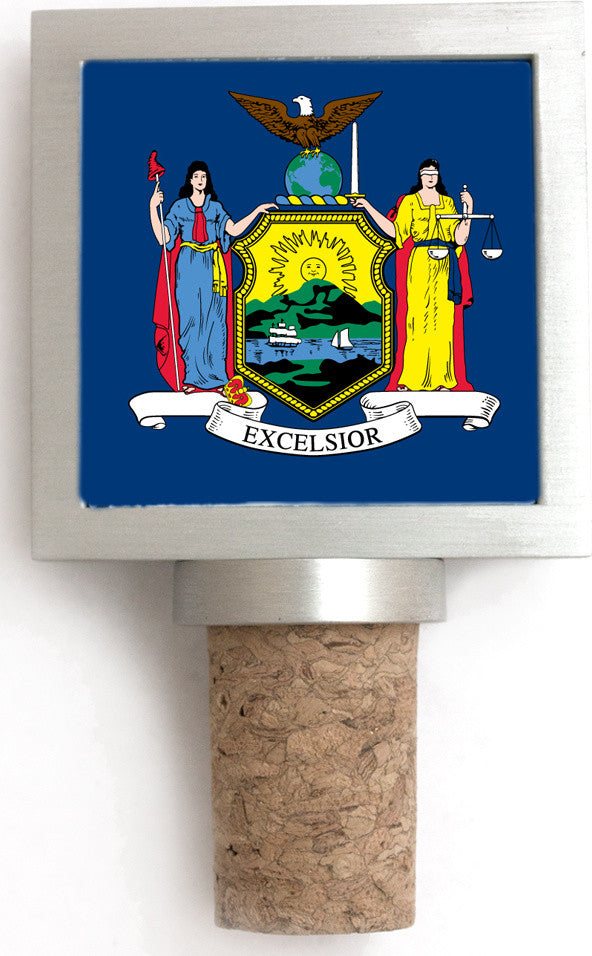 New York Flag Wine Stopper