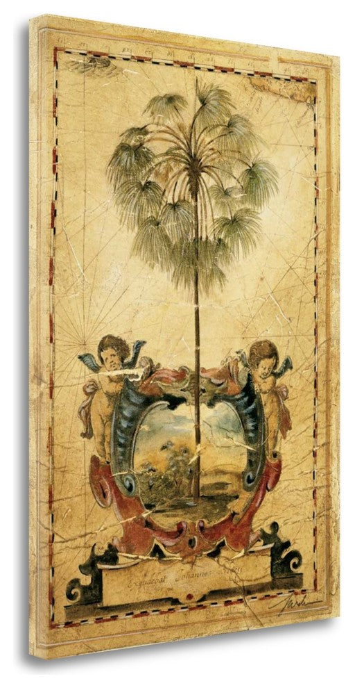 "Paradise Palm" By Liz Jardine,Ready to Hang Giclee Print on Gallery Wrap Canvas