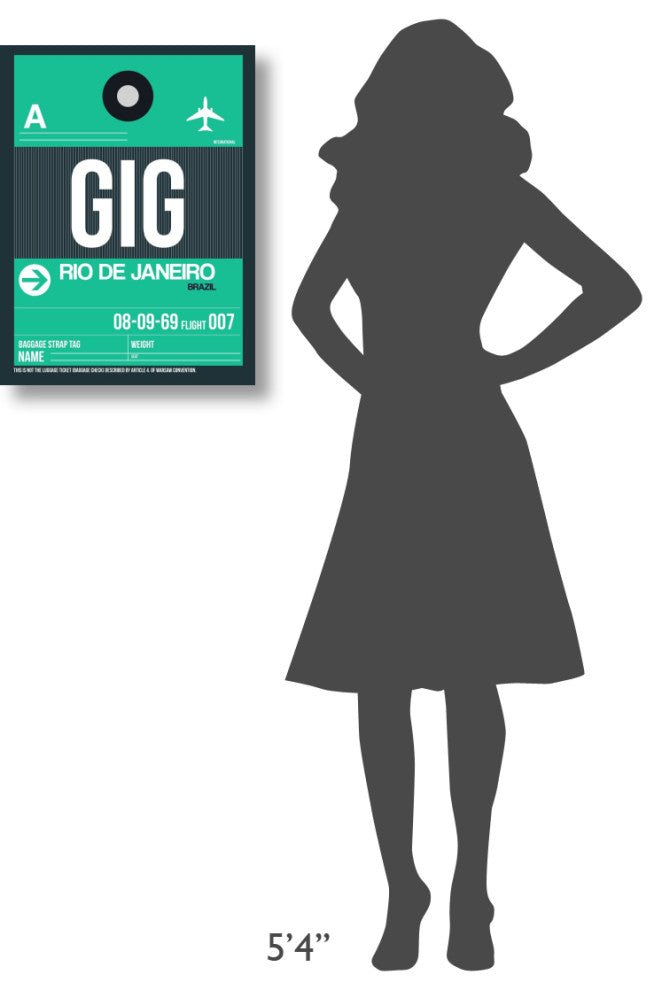 "GIG Rio De Janeiro Luggage Tag 1" Fine Art Print