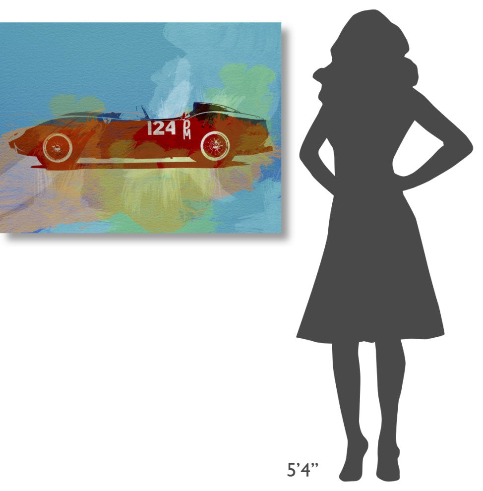 "Ferrari Testa Rossa Watercolor 1" Fine Art Print