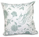 Traditional Bird Floral, Floral Outdoor Pillow, Green, 20"x20"