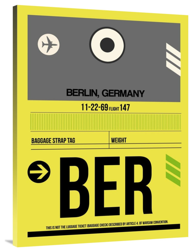 "BER Berlin Luggage Tag 1" Fine Art Print