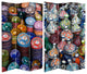 6' Tall Double Sided Ceramic Bazaar Canvas Room Divider
