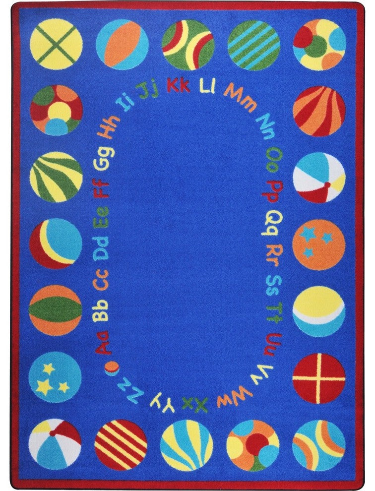 Kid Essentials Rug, Bouncy Balls, 5'4"x7'8"