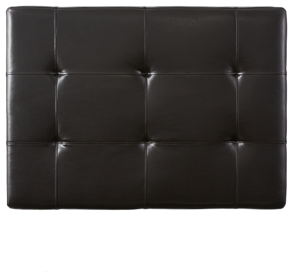 CKH Tucson Leather Storage Ottoman Coffee Table, Brown