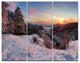 Slovakia Panorama at Winter, Landscape Triptych Canvas Print, 36x28, 3 Panels