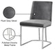 Heidi Black Velvet Dining Chair Set of 2, Gray
