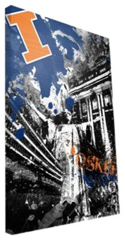 IL Illini Spirit Canvas Print, 16"x24"