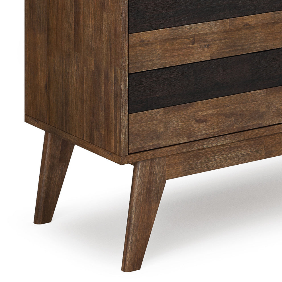 Clarkson Solid Acacia Wood Medium Storage, Rustic Natural Aged Brown