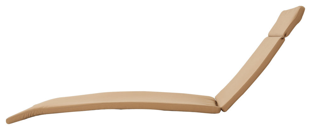 GDF Studio Albany Outdoor Chaise Lounge Cushion, Set of 2, Caramel