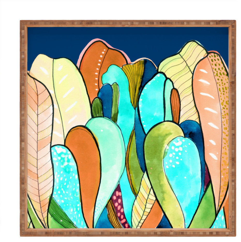 Deny Designs Cayenablanca Caribbean Seaweeds Square Tray