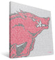 ARK Razorbacks Typo Canvas Print, 16"x16"