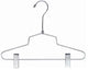 Children's Metal Combination Hanger With Clips, 12", No Loop, Set of 25