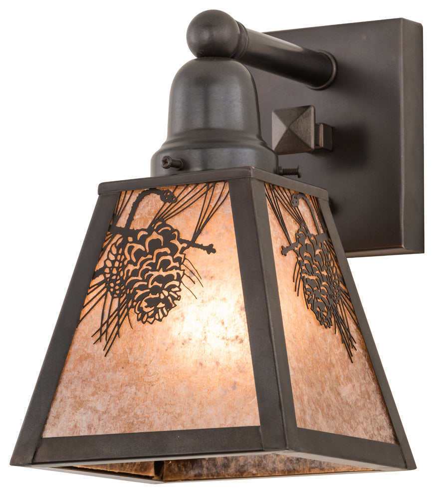 6W Winter Pine Solid Mount Wall Sconce