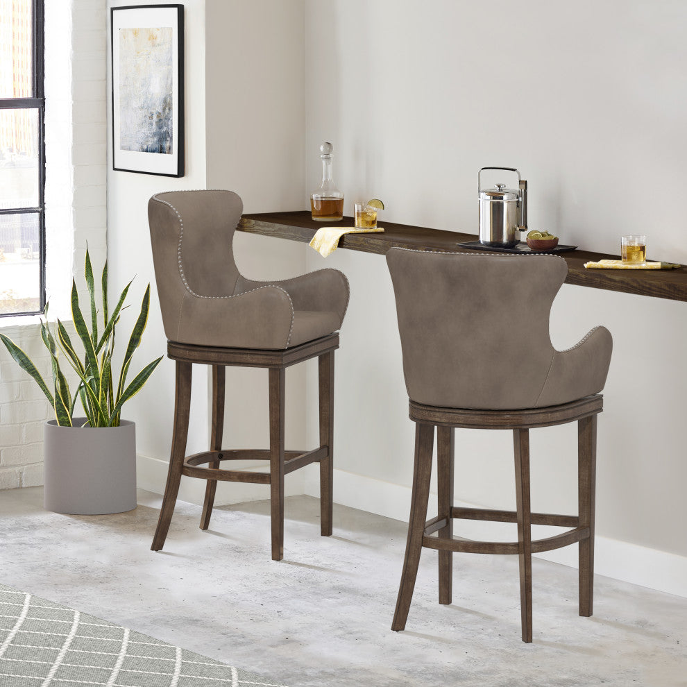 Hillsdale  Caydena Swivel Stool, Taupe, Barstool