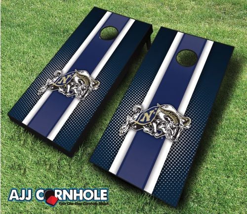 US Naval Academy Striped Cornhole Set
