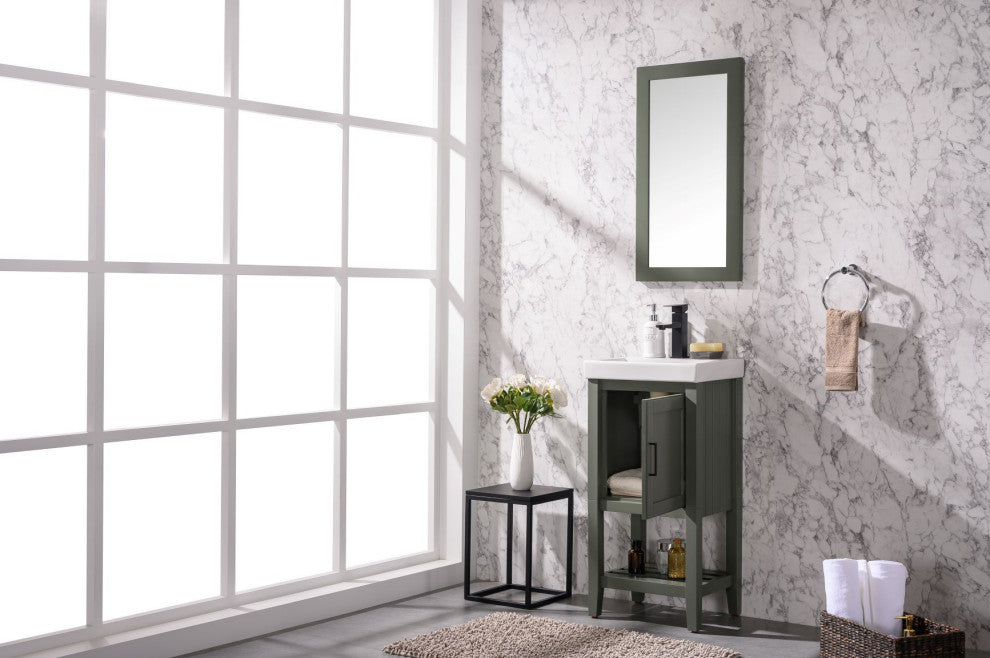 18" Pewter Green Sink Vanity