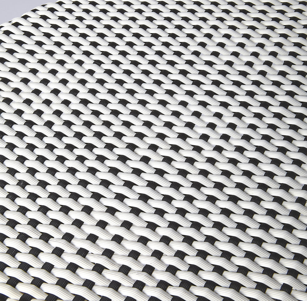 Butler Tobias Black and White Rattan Counter Stool