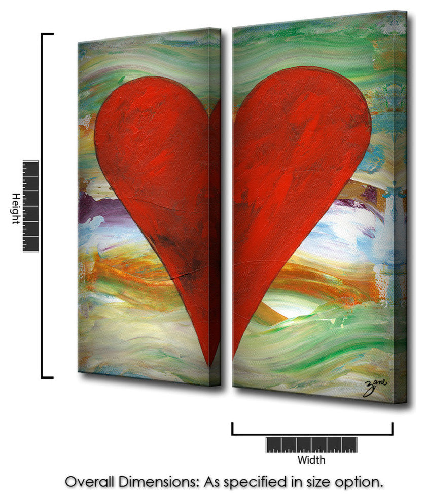 Heartwork "John" 2-Piece Canvas Art Set, 30"x12"