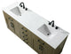 Home Living 72" Double Bathroom Vanity, Chestnut Brown