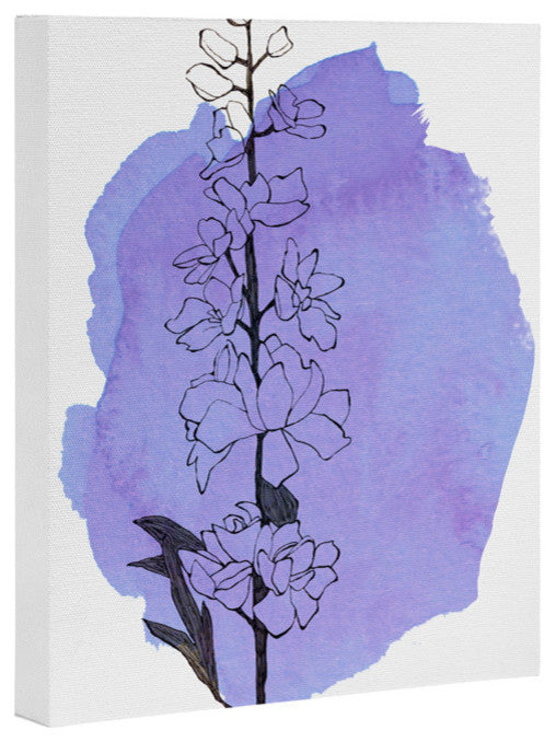 Deny Designs Morgan Kendall Delphinium Art Canvas