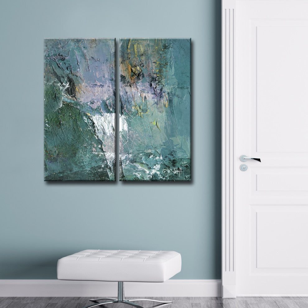 Abstract ABS XI, Canvas Wall Art, 24"x12" 2-Panels