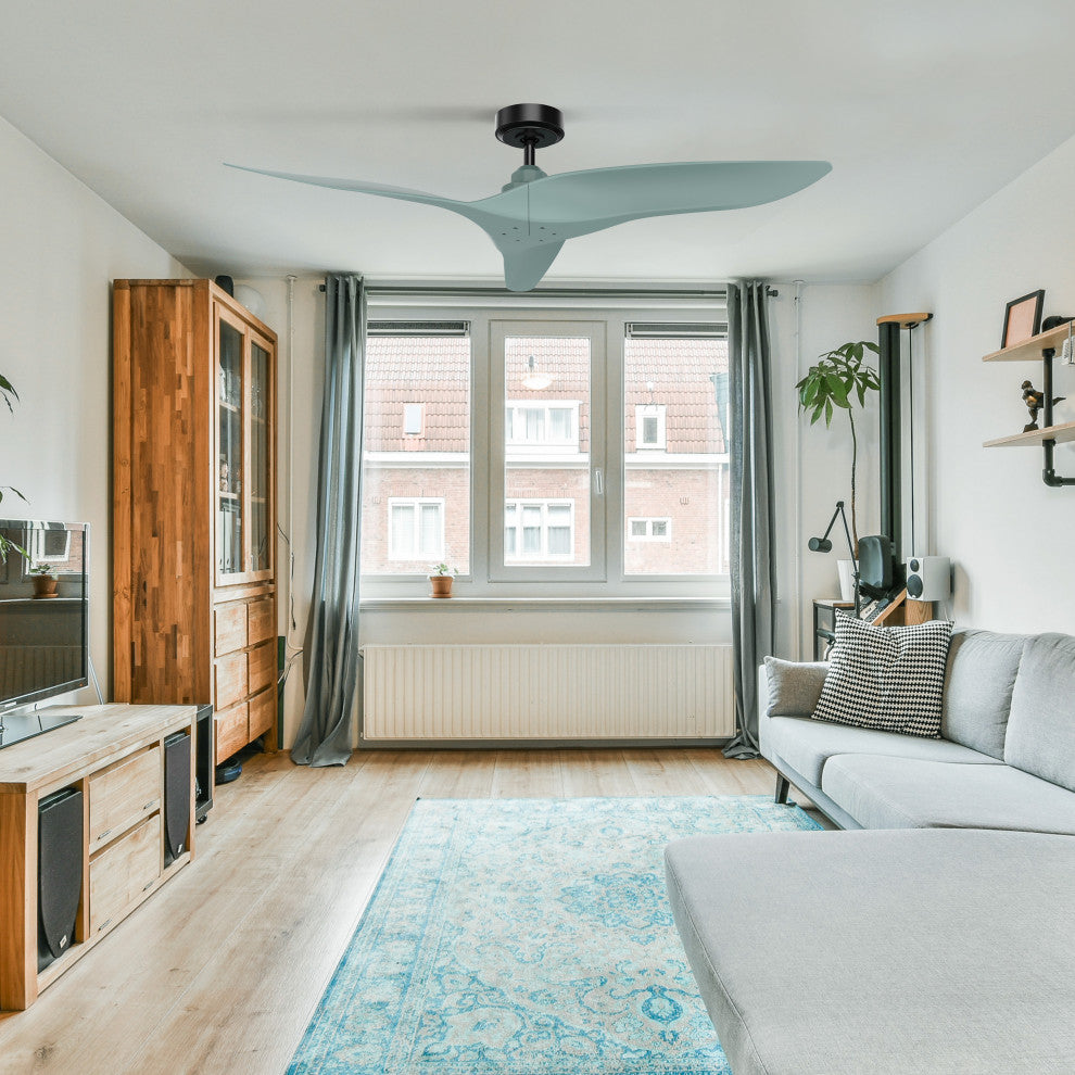 Aerofanture 52 in Modern Indoor Black DC Motor Ceiling Fan With Remote