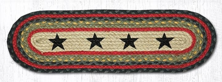St-Black Stars Oval Stair Tread 27"x8.25"