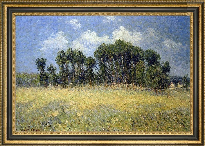 Gustave Loiseau Landscape with Poplars  Framed Premium Canvas Print, 18"x27"