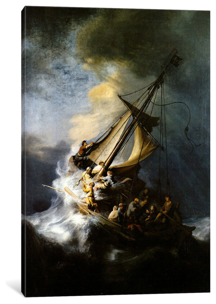 "The Storm on the Sea of Galilee" by Rembrandt van Rijn, 26x18x1.5"